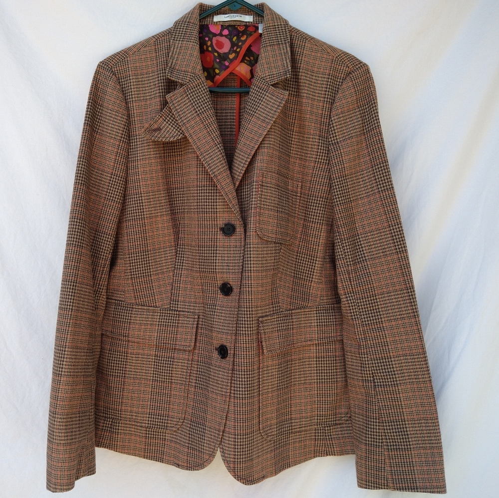 Liz Claiborne Brown Plaid Blazer